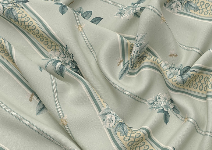 Upton, Apple Bee Bud Green - Twist&Fit Roman Blind - Image 4